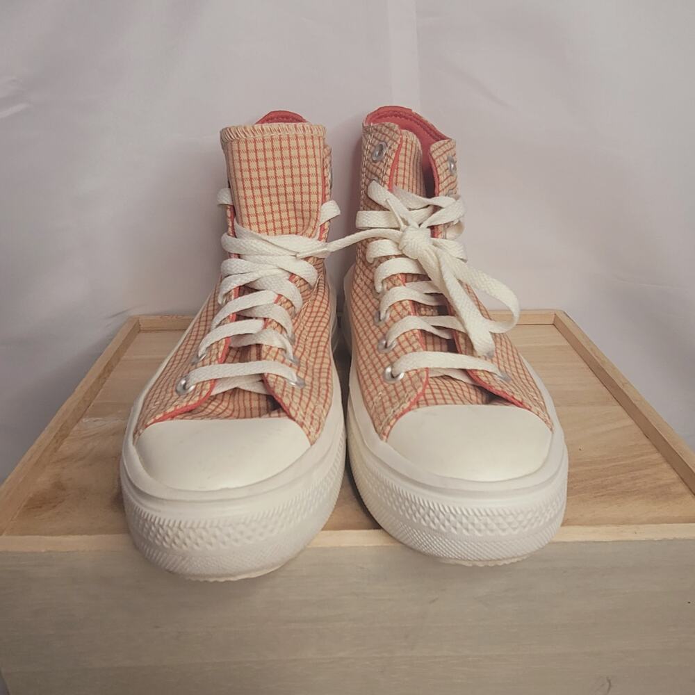 Converse- Chuck Taylor- All Star Move Platform Checkered- Rhubarb Pie- size 7 - Picture 2 of 6